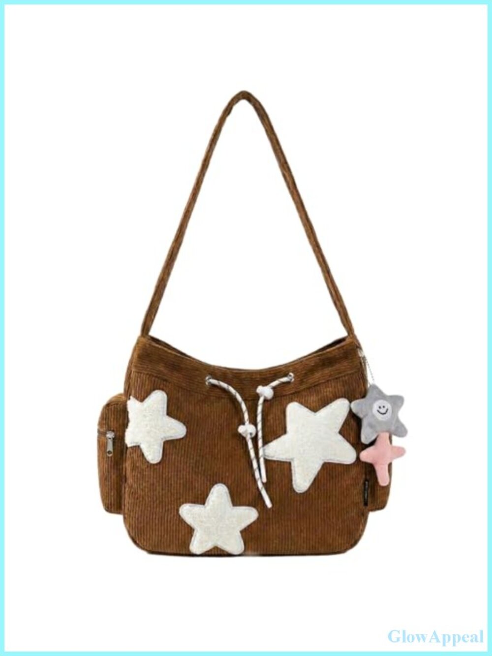 Star Hobo Bag Women Polyester Shoulder Bag Large Capacity Casual Crossbody